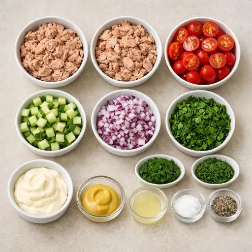 Ingredients for Garden Fresh Tuna Salad