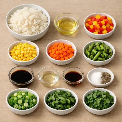 Ingredients for Garden Harvest Fried Rice