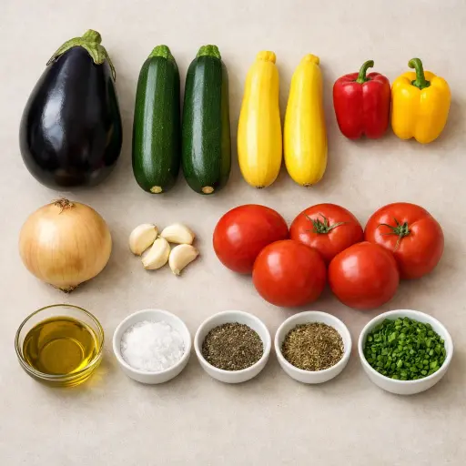 Ingredients for Garden Harvest Ratatouille