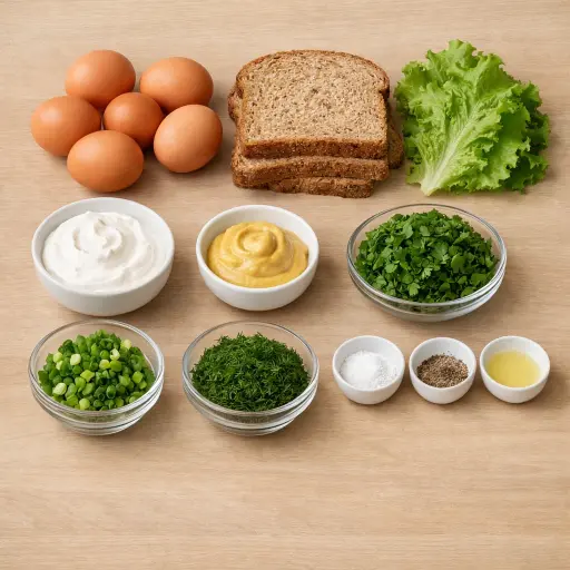 Ingredients for Garden Herb Egg Salad