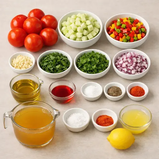 Ingredients for Garden Herb Gazpacho