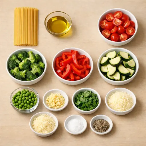 Ingredients for Garden Herb Pasta Primavera