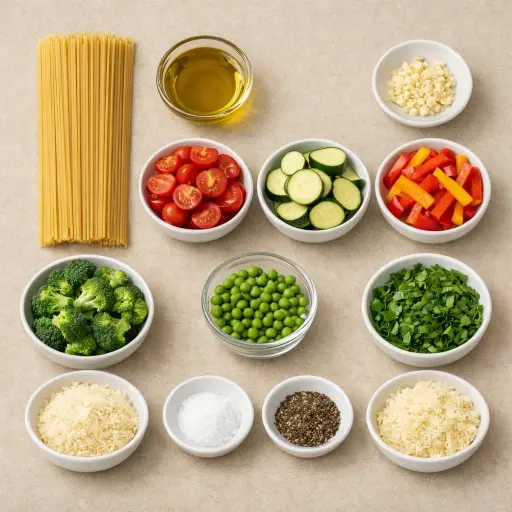 Ingredients for Garden Pasta Delight