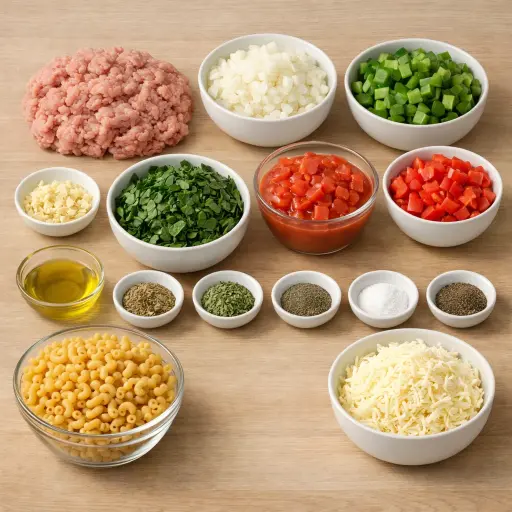 Ingredients for Garden Vegetable American Chop Suey