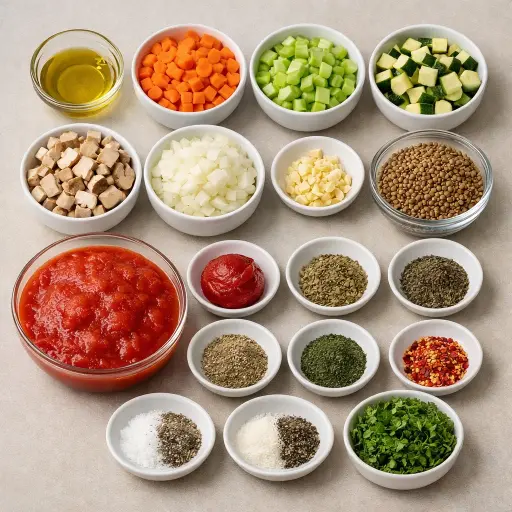 Ingredients for Garden Vegetable Bolognese