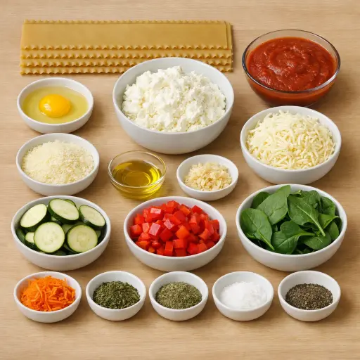 Ingredients for Garden Vegetable Lasagna