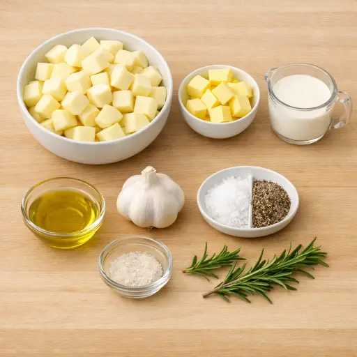Ingredients for Garlic and Rosemary Mashed Potatoes