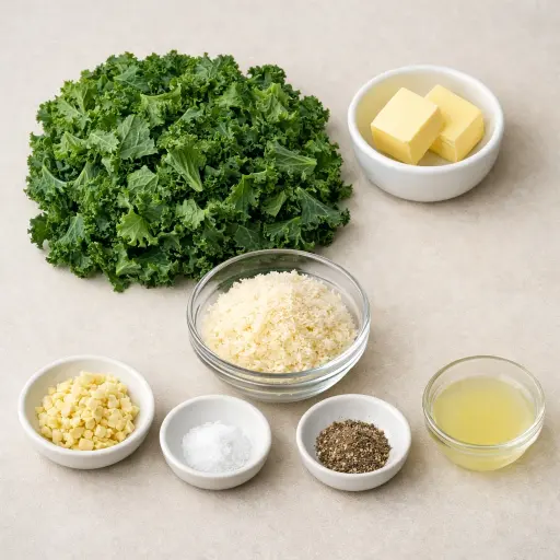 Ingredients for Garlic Butter Kale Delight