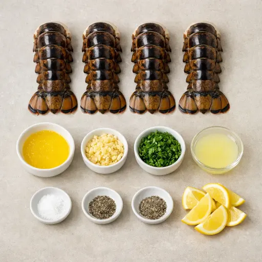 Ingredients for Garlic Herb Broiled Lobster Tails