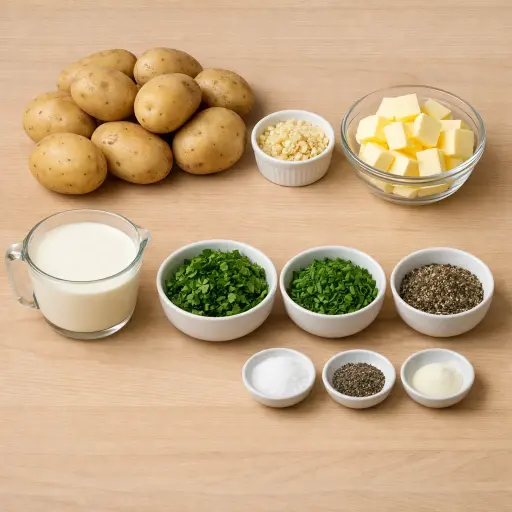Ingredients for Garlic Herb Mashed Potatoes