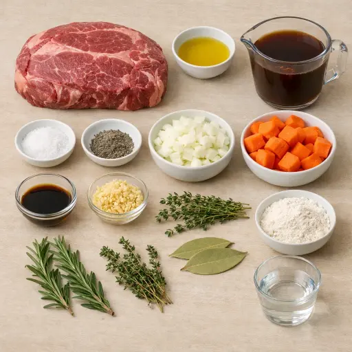 Ingredients for Garlic Herb Pot Roast