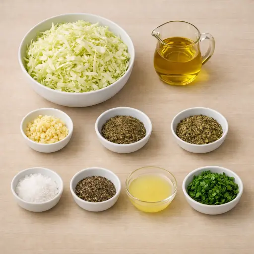Ingredients for Garlic-Herb Sauteed Cabbage