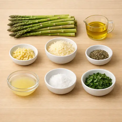 Ingredients for Garlic Parmesan Asparagus Delight