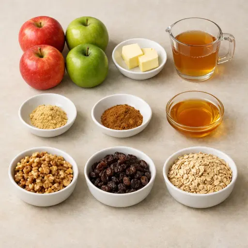 Ingredients for Ginger and Honey Baked Apples