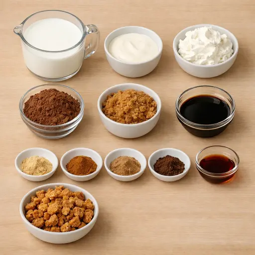 Ingredients for Gingerbread Hot Chocolate