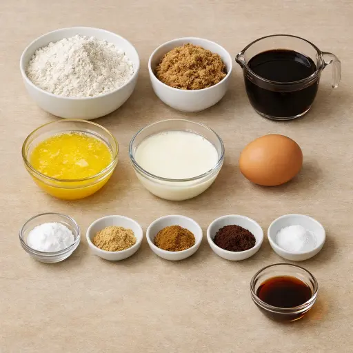 Ingredients for Gingerbread Muffins