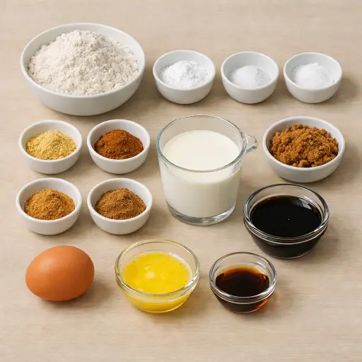 Ingredients for Gingerbread Pancakes