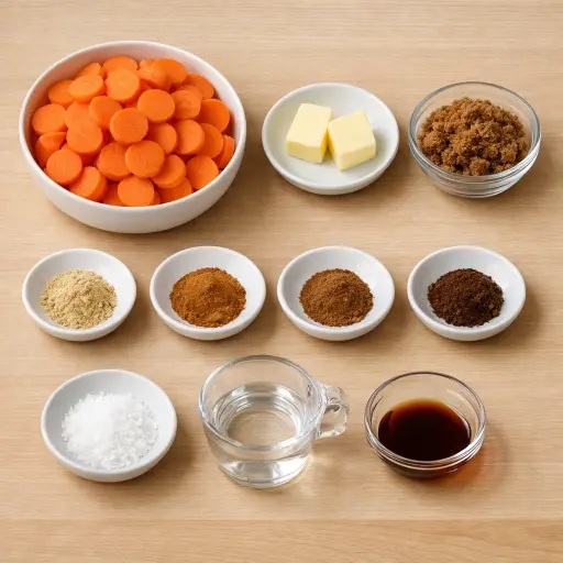 Ingredients for Gingerbread Spiced Carrots