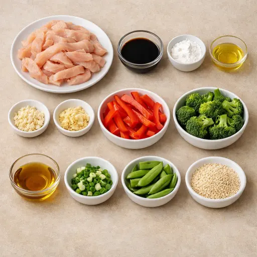 Ingredients for Gluten-Free Chicken Stir-Fry