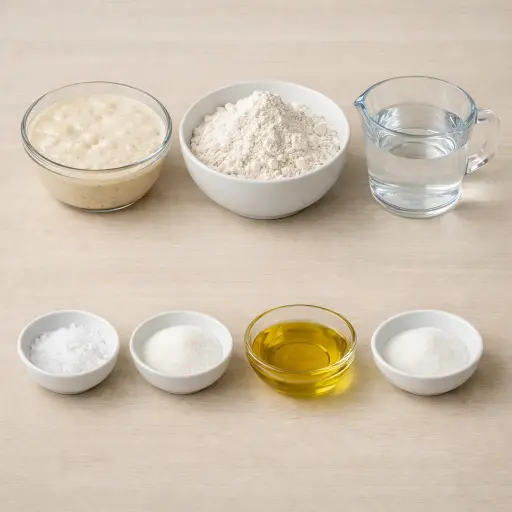 Ingredients for Gluten-Free Sourdough Bread