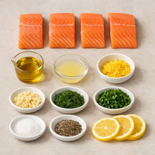 Ingredients for Gold Medal Grilled Salmon
