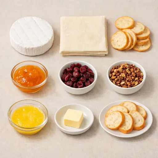 Ingredients for Golden Baked Brie
