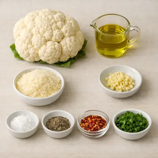 Ingredients for Golden Baked Cauliflower Delight