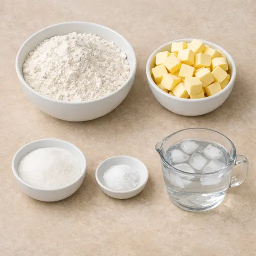 Ingredients for Golden Butter Pie Crust