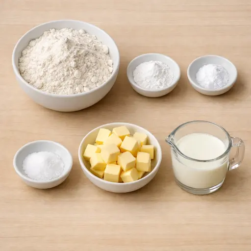 Ingredients for Golden Buttermilk Biscuits