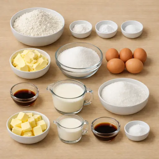 Ingredients for Golden Caramel Delight Cake
