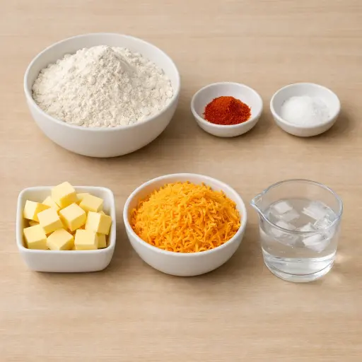 Ingredients for Golden Cheese Flutes