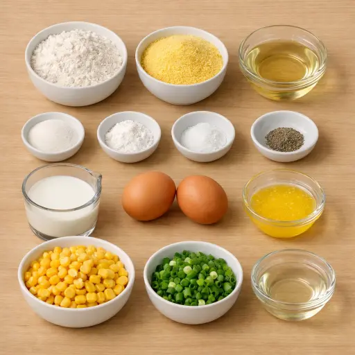 Ingredients for Golden Corn Fritters