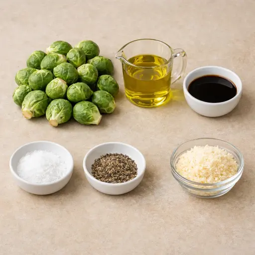 Ingredients for Golden Crispy Brussels Sprouts
