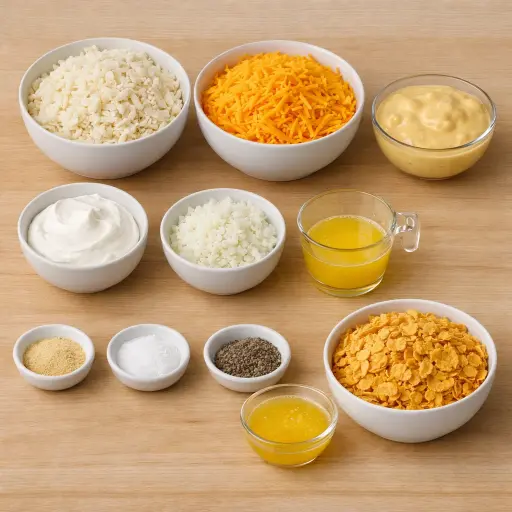 Ingredients for Golden Crunch Hash Brown Casserole