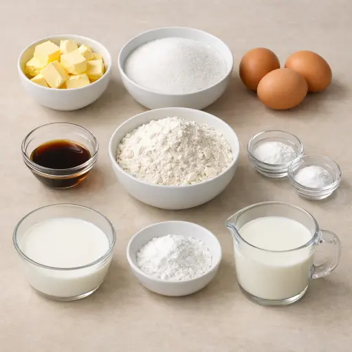 Ingredients for Golden Delight Cake