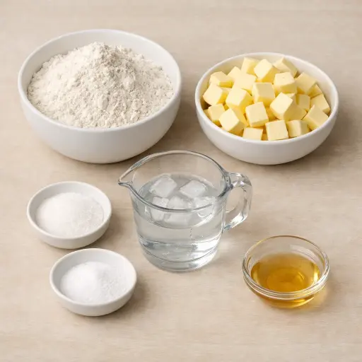 Ingredients for Golden Flake Pie Crust