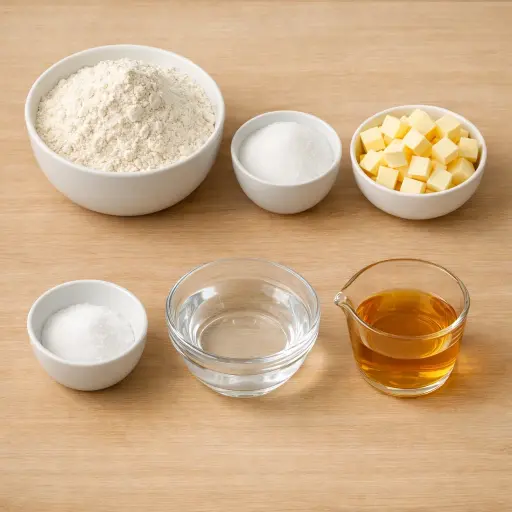 Ingredients for Golden Flaky Pie Crust