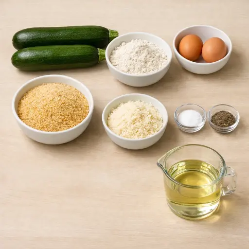 Ingredients for Golden Fried Zucchini Delight