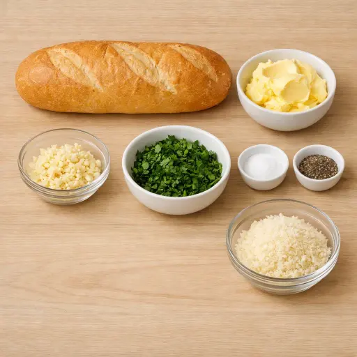 Ingredients for Golden Garlic Loaf