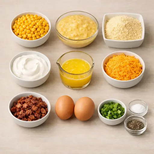 Ingredients for Golden Harvest Corn Casserole