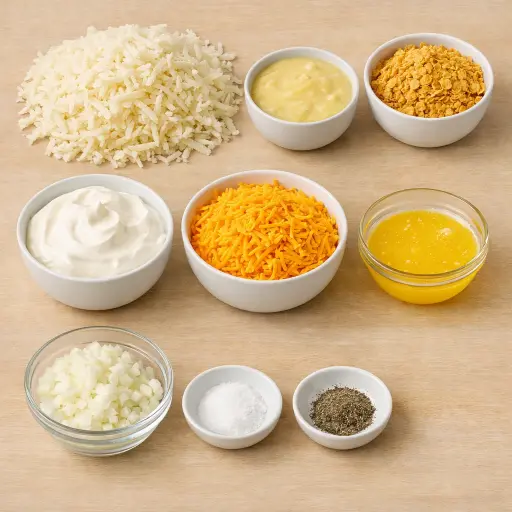 Ingredients for Golden Hash Brown Casserole