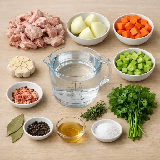 Ingredients for Golden Herb Chicken Stock