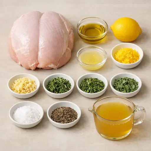 Ingredients for Golden Herb-Crusted Turkey Breast