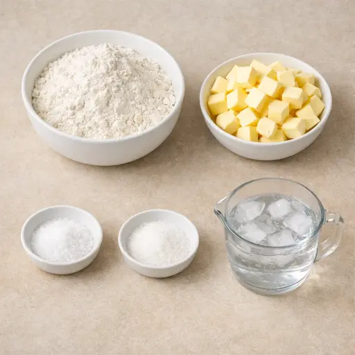Ingredients for Golden Heritage Pie Crust