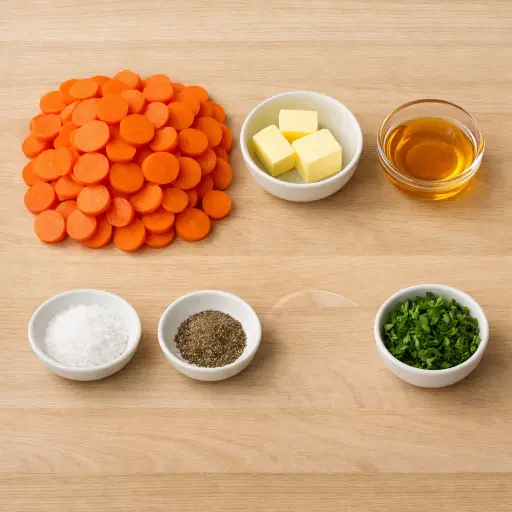 Ingredients for Golden Honey Buttered Carrots