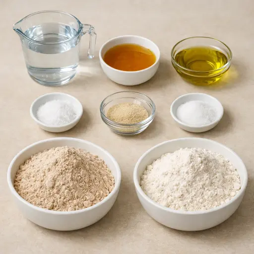 Ingredients for Golden Honey Wheat Bread