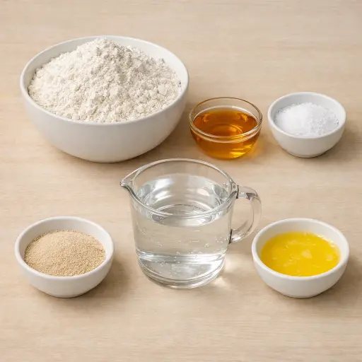 Ingredients for Golden Honey White Bread