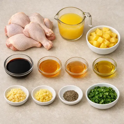 Ingredients for Golden Pineapple Chicken Delight
