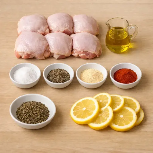 Ingredients for Golden Roasted Chicken Thighs