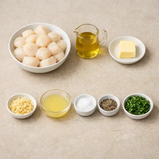 Ingredients for Golden Seared Scallops